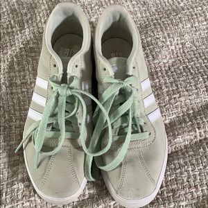 mint green adidas shoes